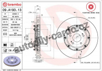Brzdový kotouč BREMBO 09.A193.13 Brzdový kotouč BREMBO 09.A193.13