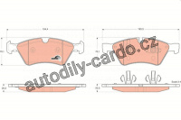 Sada brzdových destiček TRW GDB1642 - MERCEDES W164 ML, GL, R