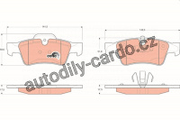 Sada brzdových destiček TRW GDB1643 - MERCEDES W164 ML, GL, R
