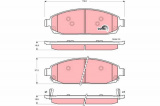 Sada brzdových destiček TRW GDB4136 - JEEP GRAND CHEROKEE 05-
