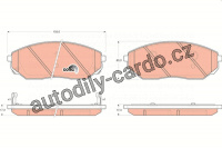 Sada brzdových destiček TRW GDB3343 - KIA SORENTO