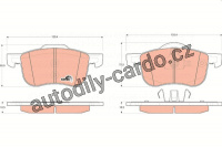 Sada brzdových destiček TRW GDB1388 - VOLVO S60, V70, S80