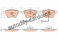 Sada brzdových destiček TRW GDB1554 - AUDI A8, A6