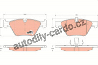 Sada brzdových destiček TRW GDB1559 - BMW 5