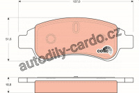 Sada brzdových destiček TRW GDB1563 - CITROEN BERLINGO