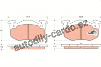 Sada brzdových destiček TRW GDB1305 Sada brzdových destiček TRW GDB1305