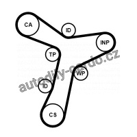 Sada rozvodového řemene s vodní pumpou CONTINENTAL CTAM CT1229WP1