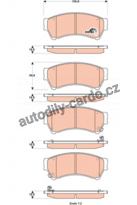 Sada brzdových destiček TRW GDB3501 -