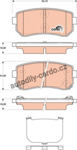 Sada brzdových destiček TRW GDB3474 - HYUNDAI i30 07-