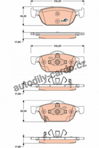 Sada brzdových destiček TRW GDB3476 - HONDA ACCORD 08-