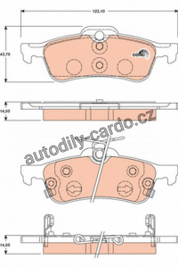 Sada brzdových destiček TRW GDB3458 - TOYOTA YARIS 06-