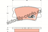Sada brzdových destiček TRW GDB3426 - TOYOTA RAV 4 06-