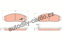 Sada brzdových destiček TRW GDB3404 - NISSAN NAVARA