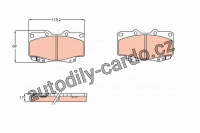 Sada brzdových destiček TRW GDB3428 - TOYOTA HILUX 01-