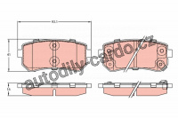Sada brzdových destiček TRW GDB3421 - KIA RIO II 05-