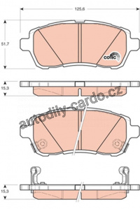 Sada brzdových destiček TRW GDB3437 - DAIHATSU, FORD, MAZDA