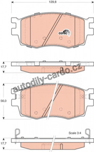 Sada brzdových destiček TRW GDB3420 - KIA RIO II 05-