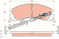 Sada brzdových destiček TRW GDB3200 - MITSUBISHI SPACE WAGON