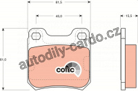 Sada brzdových destiček TRW GDB915 - OPEL OMEGA A