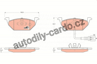 Sada brzdových destiček TRW GDB1658 - VW GOLF V 05- Sada brzdových destiček TRW GDB1658 - VW GOLF V 05-