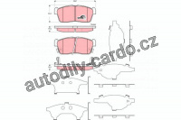 Sada brzdových destiček TRW GDB3359 - DAIHATSU SIRION