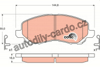 Sada brzdových destiček TRW GDB3287 - MITSUBISHI LANCER