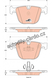 Sada brzdových destiček TRW GDB1857 - BMW 7 F01,F02,F03,F04 09 - Sada brzdových destiček TRW GDB1857 - BMW 7 F01,F02,F03,F04 09 -