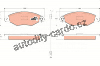 Sada brzdových destiček TRW GDB1402 - RENAULT KANGOO