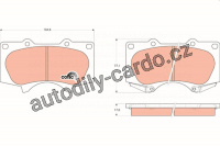 Sada brzdových destiček TRW GDB3364 - TOYOTA LANDCRUISER