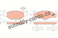 Sada brzdových destiček TRW GDB454 - VW GOLF II, III