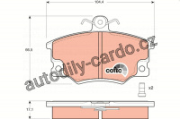 Sada brzdových destiček TRW GDB458 - FIAT TIPO. TEMPRA