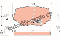 Sada brzdových destiček TRW GDB3132 - SUZUKI VITARA