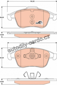 Sada brzdových destiček TRW GDB1808 - RENAULT LAGUNA III