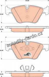 Sada brzdových destiček TRW GDB1810 - BMW 3 E90 05-