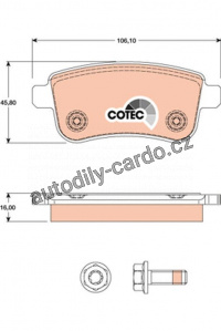 Sada brzdových destiček TRW GDB1791 - RENAULT MEGANE 08-