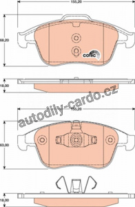 Sada brzdových destiček TRW GDB1790 - RENAULT SCENIC 09-