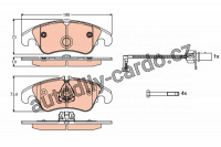 Sada brzdových destiček TRW GDB1768 - AUDI A4 07- AUDI Q5