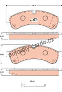 Sada brzdových destiček TRW GDB1780 - IVECO DAILY III 06-