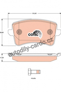 Sada brzdových destiček TRW GDB1765 - AUDI A4 07- Sada brzdových destiček TRW GDB1765 - AUDI A4 07-