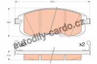 Sada brzdových destiček TRW GDB3616
