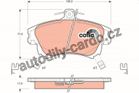 Sada brzdových destiček TRW GDB1313 - VOLVO S40, V40