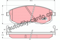 Sada brzdových destiček TRW GDB1003 - NISSAN MAXIMA 88-95