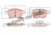 Sada brzdových destiček TRW GDB2092