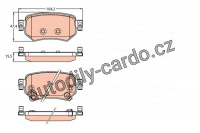 Sada brzdových destiček TRW GDB3632