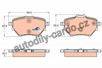 Sada brzdových destiček TRW GDB2036