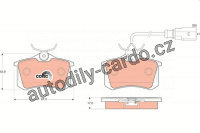 Sada brzdových destiček TRW GDB1415 - VW SHARAN, GALAXY Sada brzdových destiček TRW GDB1415 - VW SHARAN, GALAXY