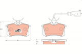 Sada brzdových destiček TRW GDB1415 - VW SHARAN, GALAXY