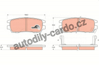 Sada brzdových destiček TRW GDB1127 - MITSUBISHI PAJERO