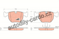 Sada brzdových destiček TRW GDB1261 - BMW 7 Sada brzdových destiček TRW GDB1261 - BMW 7