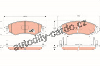 Sada brzdových destiček TRW GDB1420 - OPEL AGILA